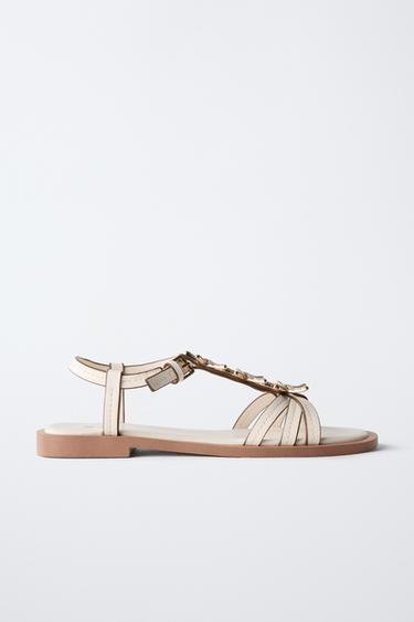 SANDALES À ÉTOILES - Blanc écru de Zara