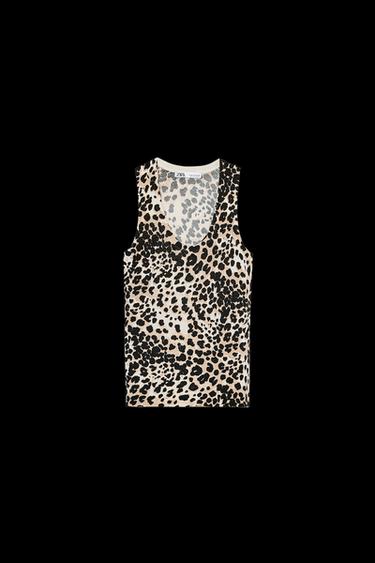EINFARBIGES BASIC-STRICKTOP - Leopardenprint von Zara