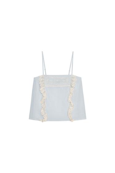 EMBROIDERED STRAPPY TOP