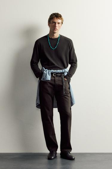 Zara AARON LEVINE X ZARA LONG SLEEVE T-SHIRT - Black