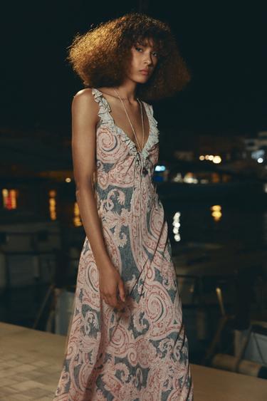 ZW COLLECTION PRINTED CAMISOLE DRESS - Printed by Zara