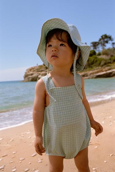 GINGHAM CHECK JUMPSUIT - Sea green by Zara