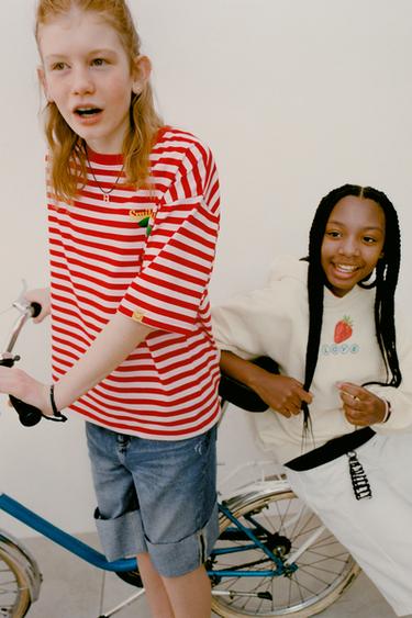 SUDADERA CAPUCHA FRUTAS - Crudo de Zara