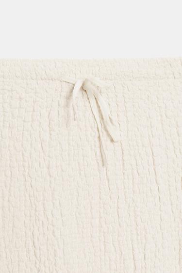 TEXTURED MIDI SKIRT - Ecru by Zara - Image 7