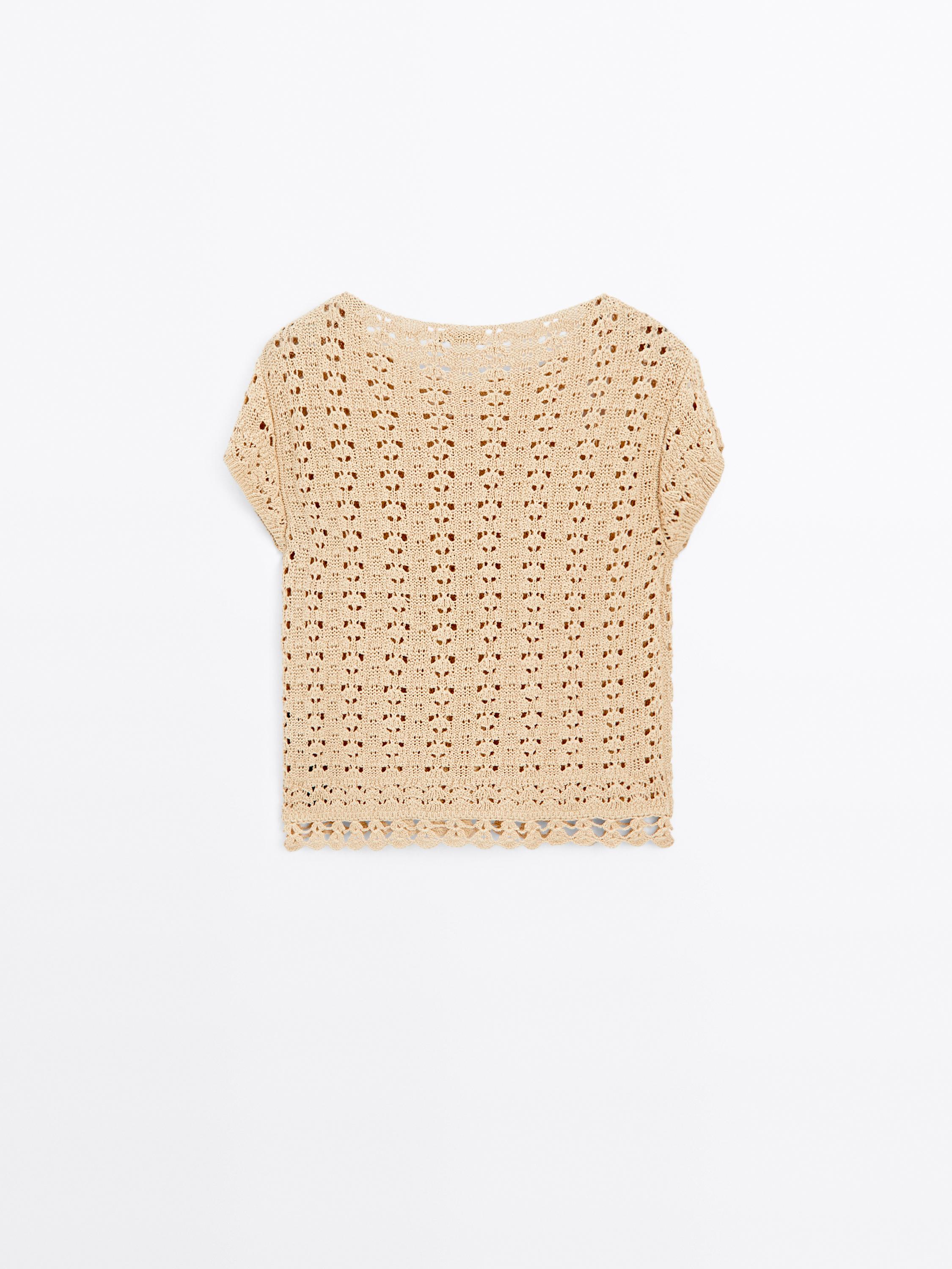 Cutwork crochet cardigan