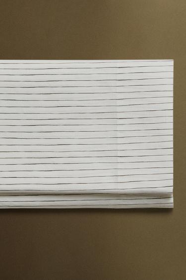REVERSIBLE STRIPED FLAT SHEET - Ecru by Zara - Image 5