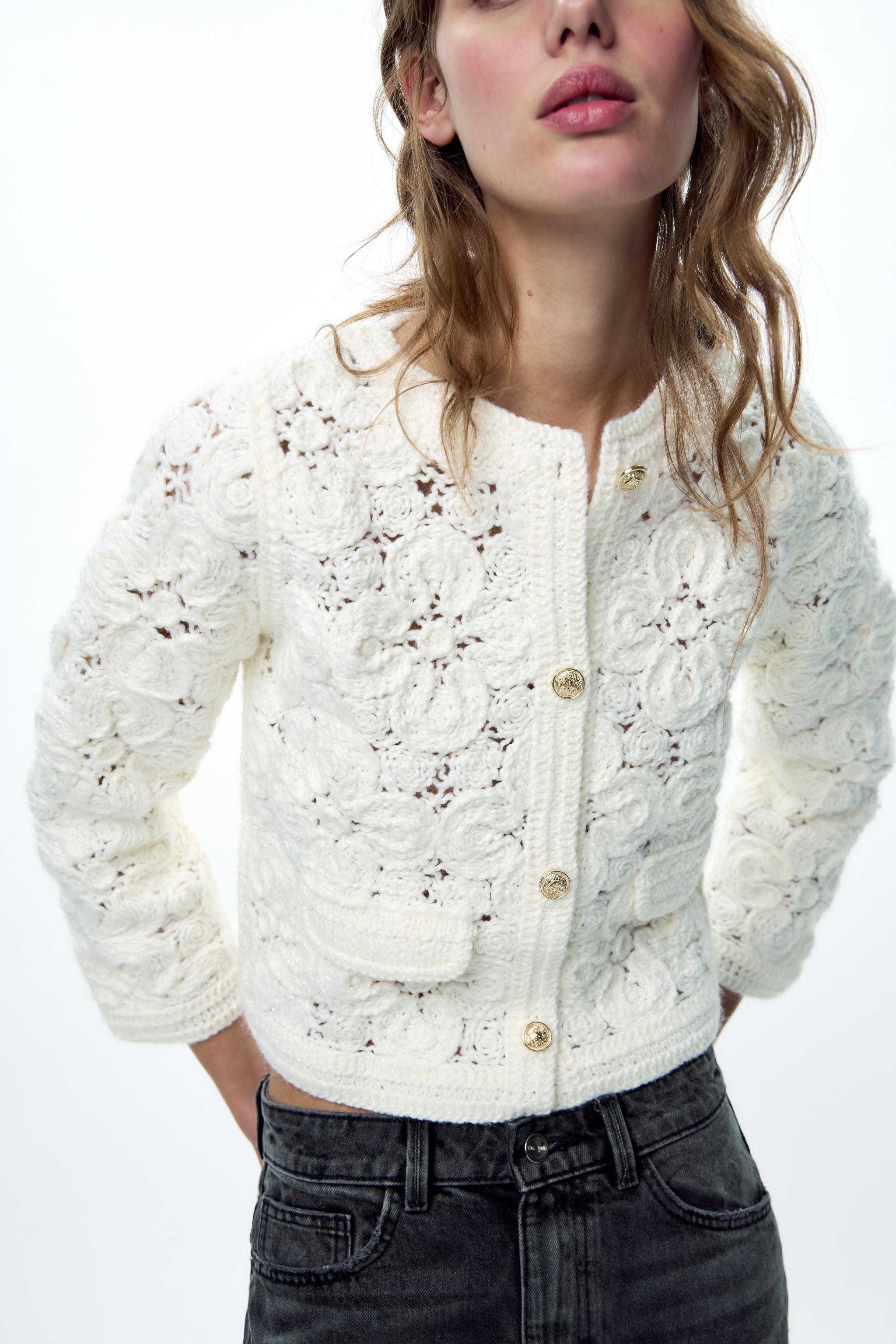 White hot sale sweater zara