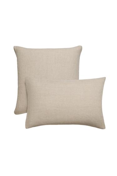 FUNDA ALMOHADA LINO - Beige claro de Zara