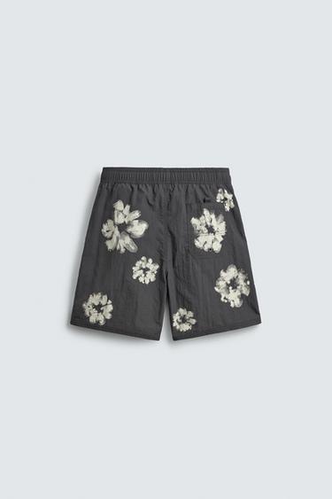 MAILLOT DE BAIN LONG À IMPRIMÉ FLORAL - Gris de Zara - Image 7