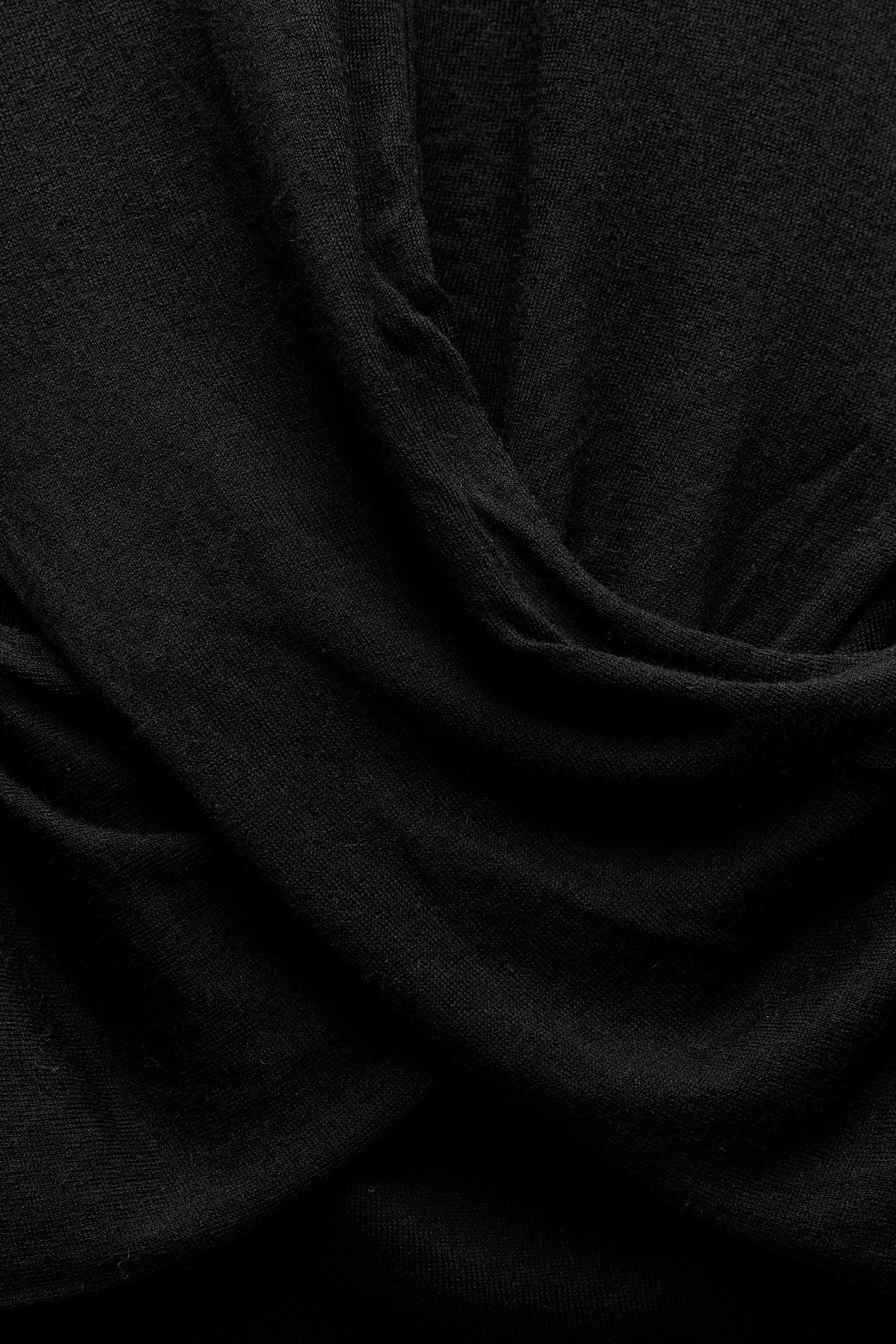 WRAP FRONT KNIT TOP - Black | ZARA United States WRAP FRONT KNIT TOP - Black | ZARA United States