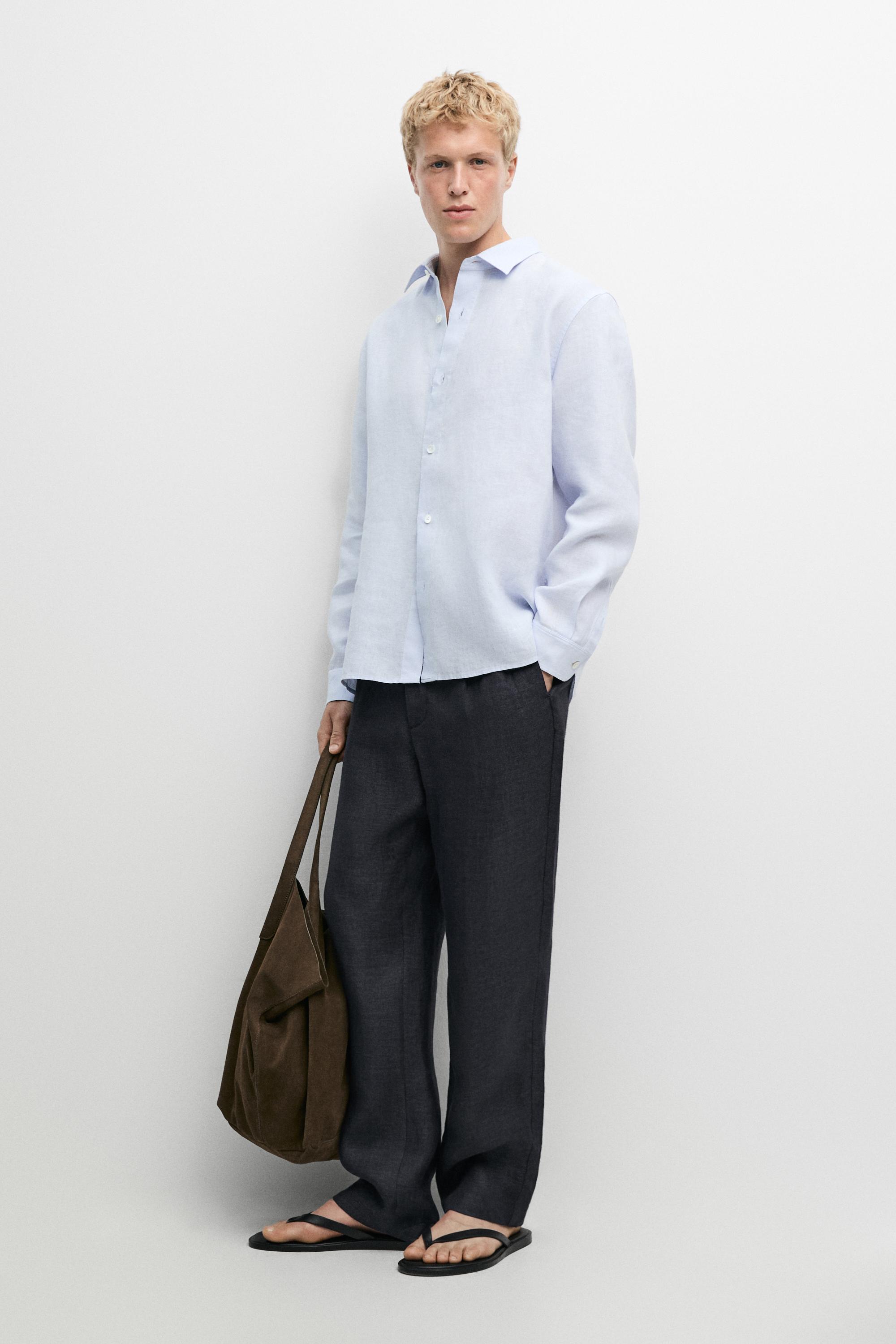 100% linen regular fit shirt