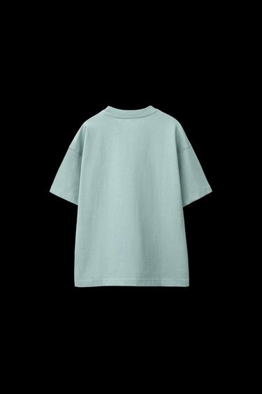 PLAIN MEDIUM WEIGHT T-SHIRT - Turquoise by Zara