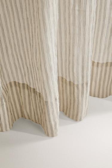 STRIPED MUSLIN CURTAIN - Light blue by Zara - Image 2