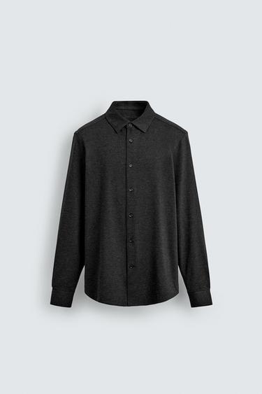 SOFT-HEMD AUS BAUMWOLLE - Nerzbraun von Zara