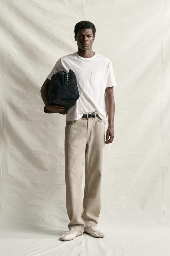 JEANS LIGEROS ALGODÓN - CÁÑAMO - Beige claro de Zara - Imagen 0