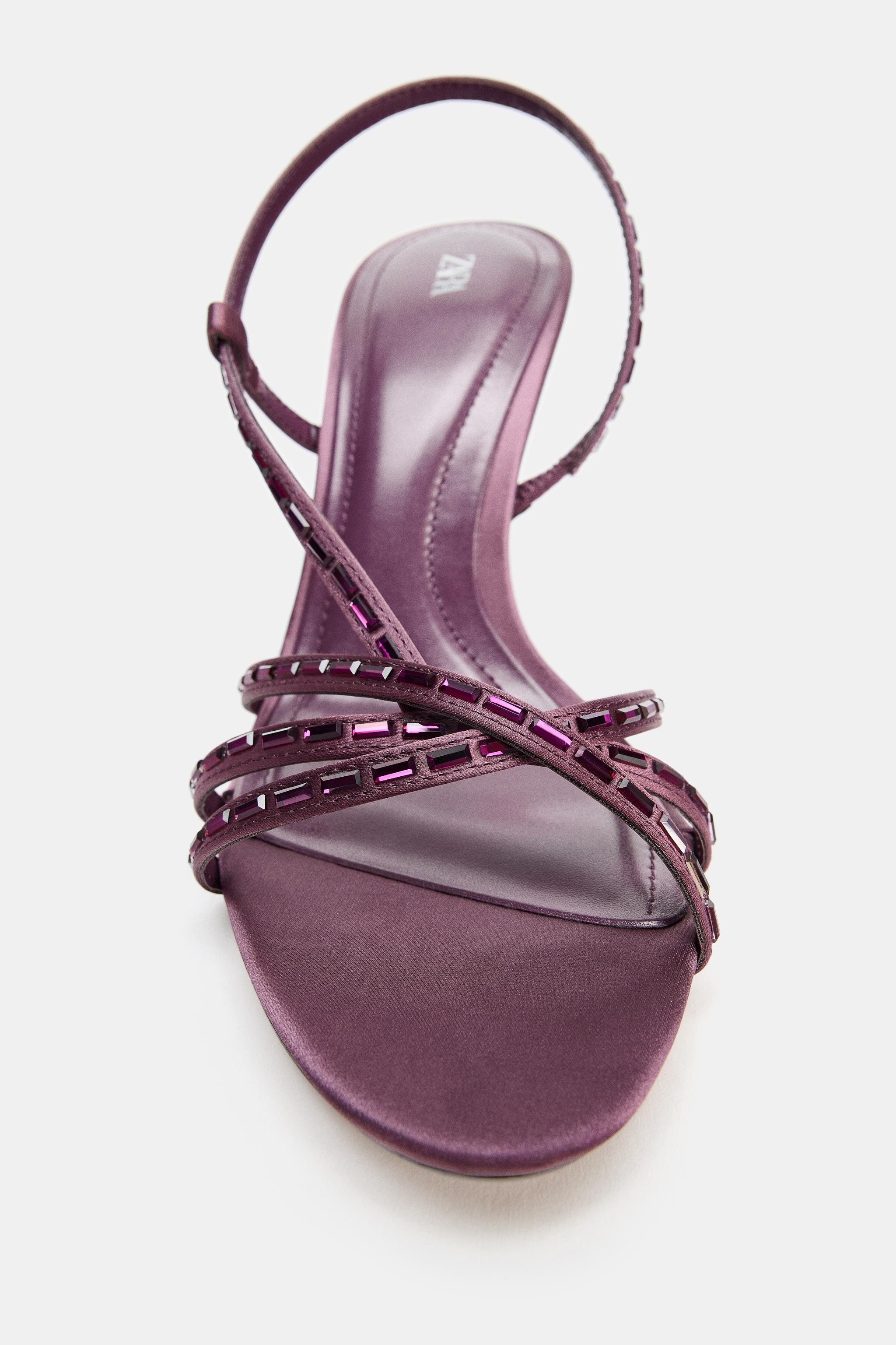 SPARKLY STRAPPY HEELED SANDALS