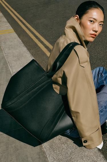 Zara MAXI SHOPPER BAG - Black