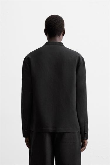 BLAZER COSTUME COTON - LIN - Noir de Zara - Image 2