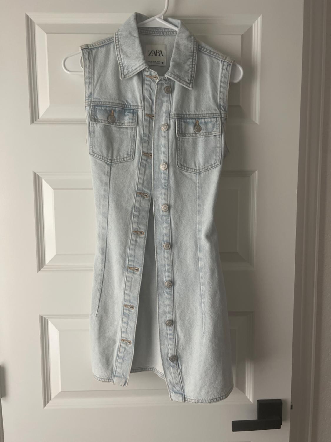 BELTED ZW DENIM DRESS