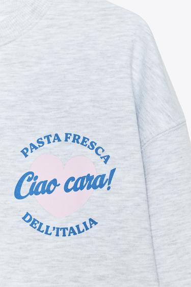 SWEAT ESTAMPÉ INSCRIPTION - Gris chiné de Zara - Image 6