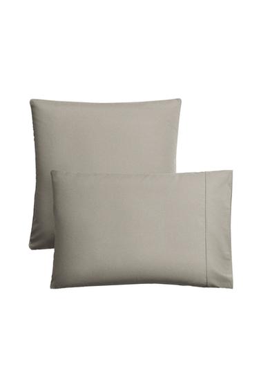 PERCALE PILLOWCASE (300 THREAD COUNT) - Mid-grey by Zara
