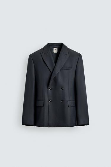 TRAJE-BLAZER EGITURADUN GURUTZATUA - Urdin iluna, Zara-rena