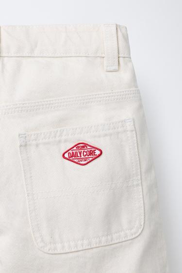 PANTALON DENIM CARPENTER - Écru de Zara - Image 3