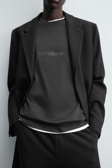 T-SHIRT HEAVYWEIGHT ROLAND CORPORATION © - Noir de Zara - Image 5