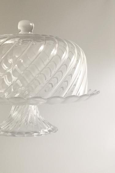 STRIPED GLASS CAKE STAND - Transparent by Zara - Image 3