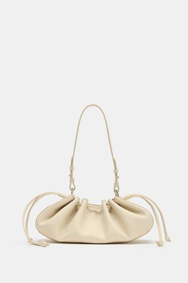 MINI BOLSO FRUNCIDO - Crudo de Zara - Imagen 0