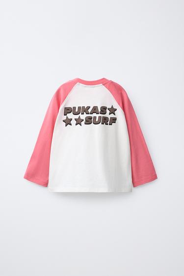 T-SHIRT MANCHES RAGLAN PUKAS SURF - Rose de Zara - Image 1