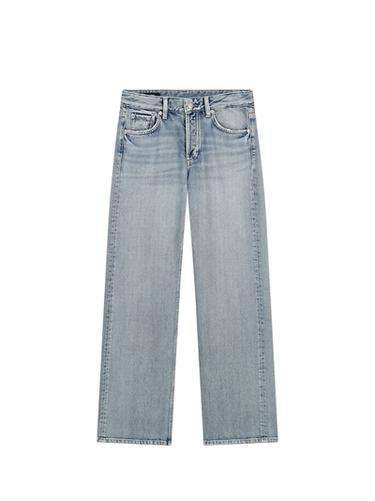 Zara Mid-rise wide-leg jeans - Light blue
