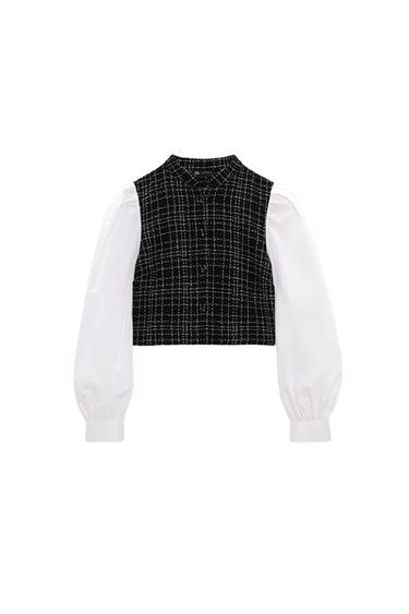 CONTRAST TEXTURED CHECK SHIRT