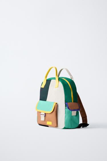MULTICOLOURED BACKPACK - Green by Zara - Image 1
