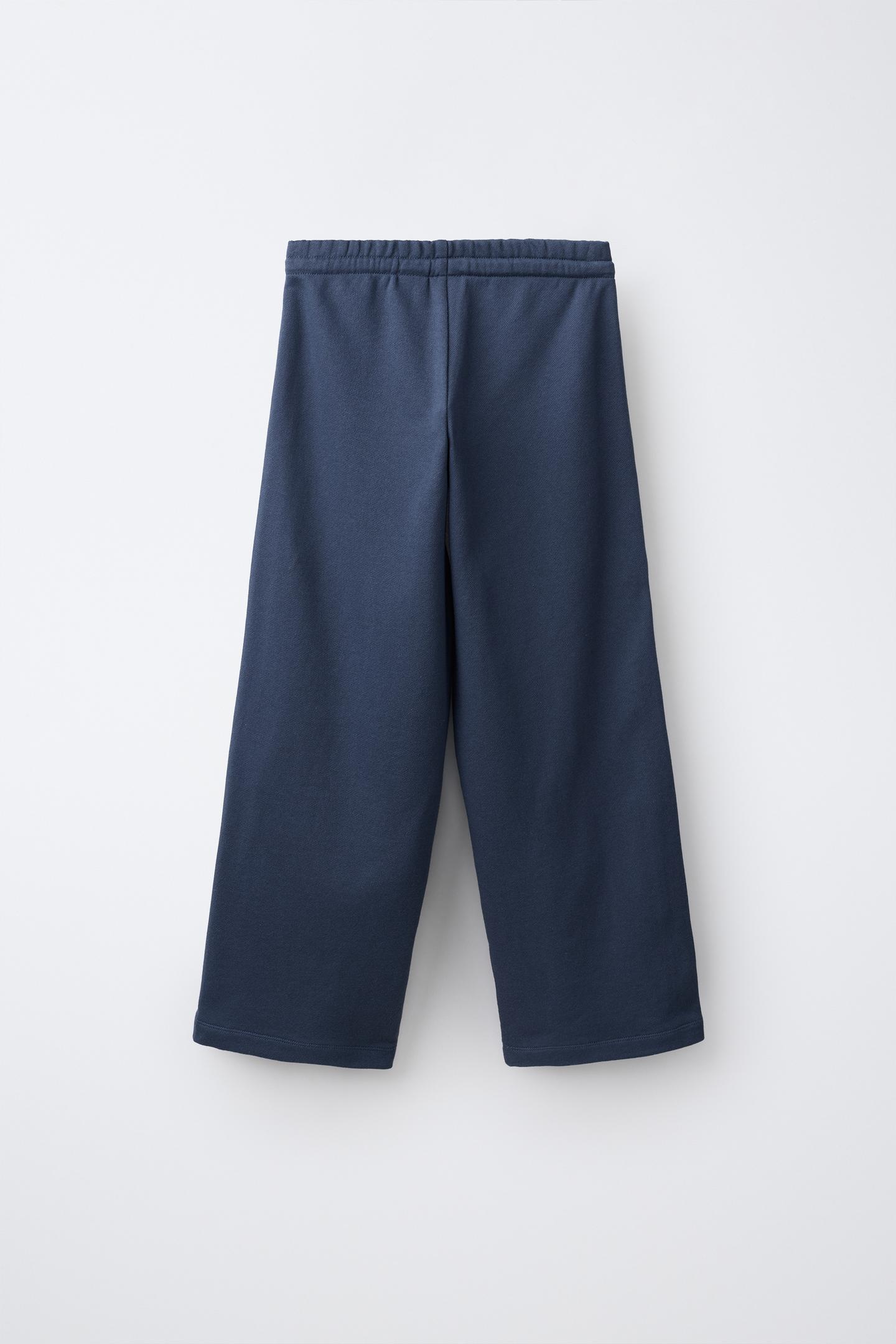 Детские брюки Zara Wide Leg Text, цвет: Синий — фото 2