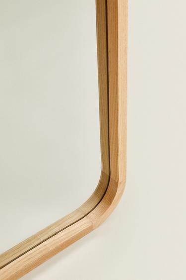 ROUND FULL LENGTH MIRROR WITH FRAME - Light beige by Zara - Image 1