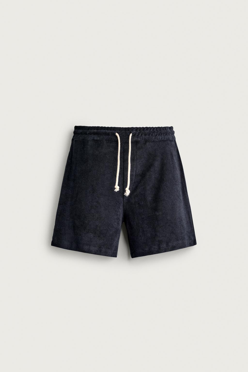 RELAXED FIT TERRY BERMUDA SHORTS