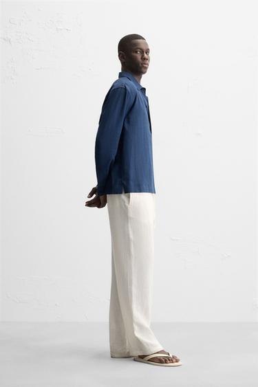 STRIPED POLO SHIRT - Blue by Zara - Image 3
