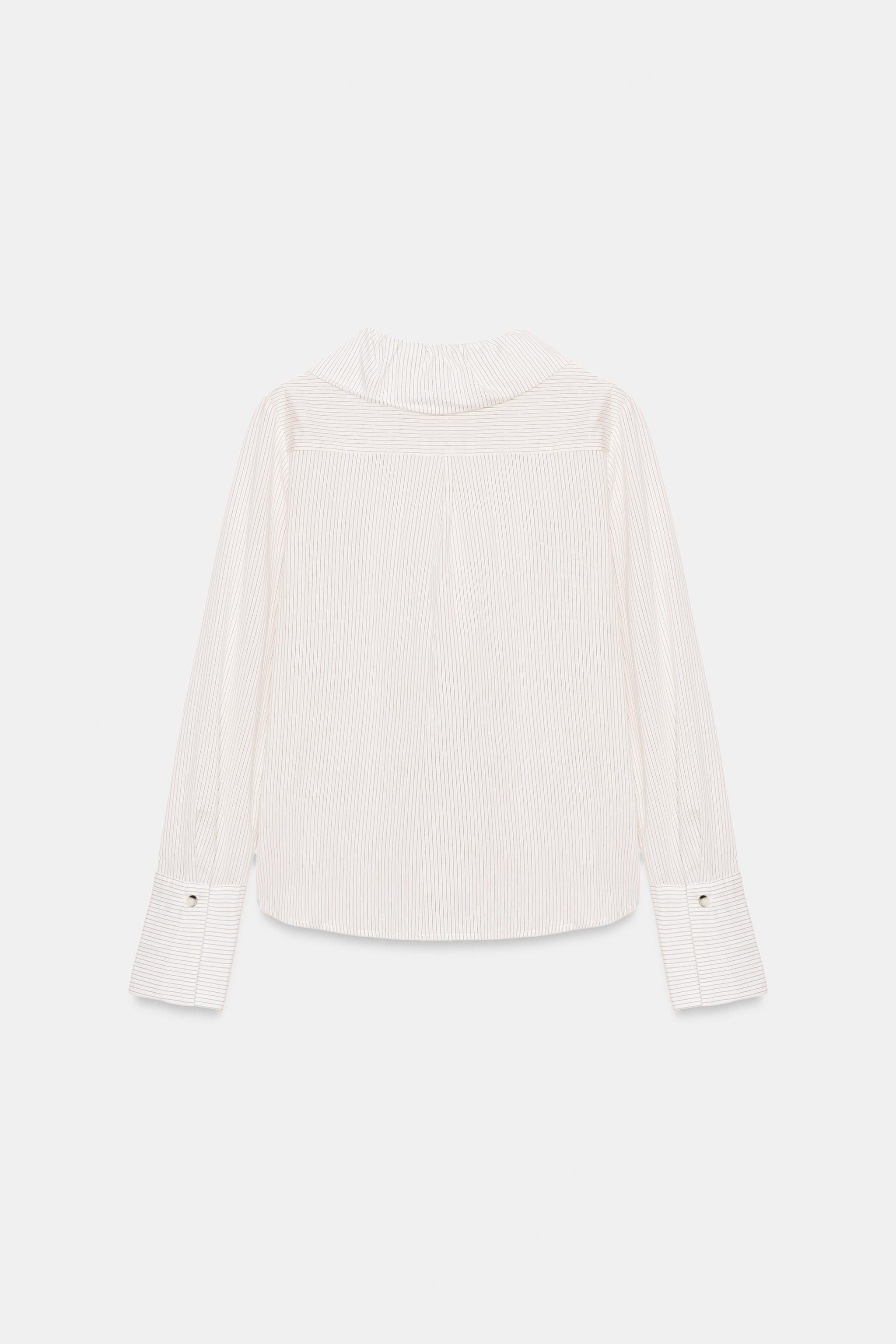 RUFFLED STRIPED SHIRT