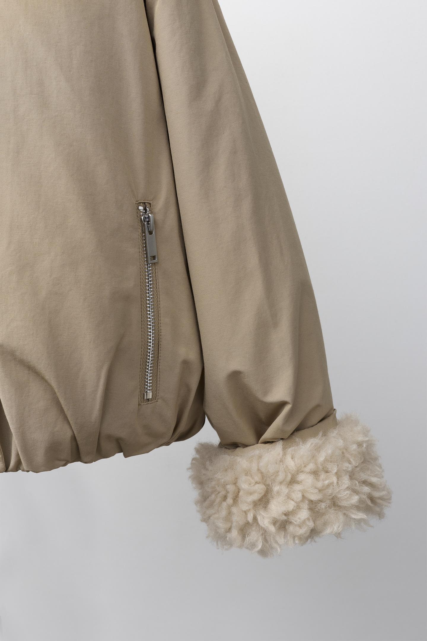 Детская куртка Zara Fur-Effect, цвет: Экрю — фото 9