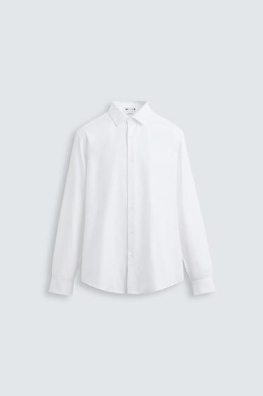 Zara TEXTURED SHIRT - White