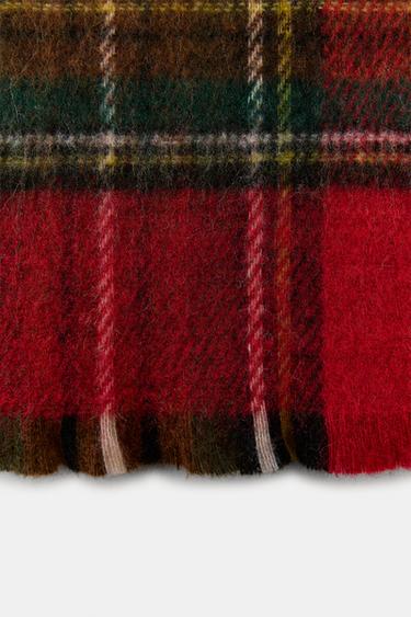 CHECKED SCARF - Red by Zara - Image 2