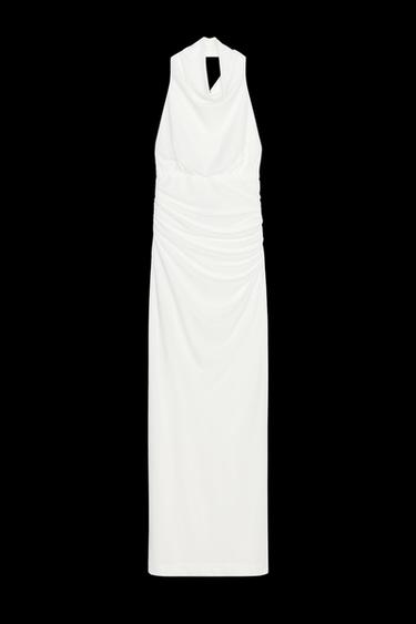 LONG HALTER DRESS WITH OPEN BACK - White by Zara
