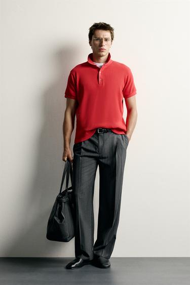 RETRO REGULAR FIT POLO SHIRT - Red by Zara - Image 0
