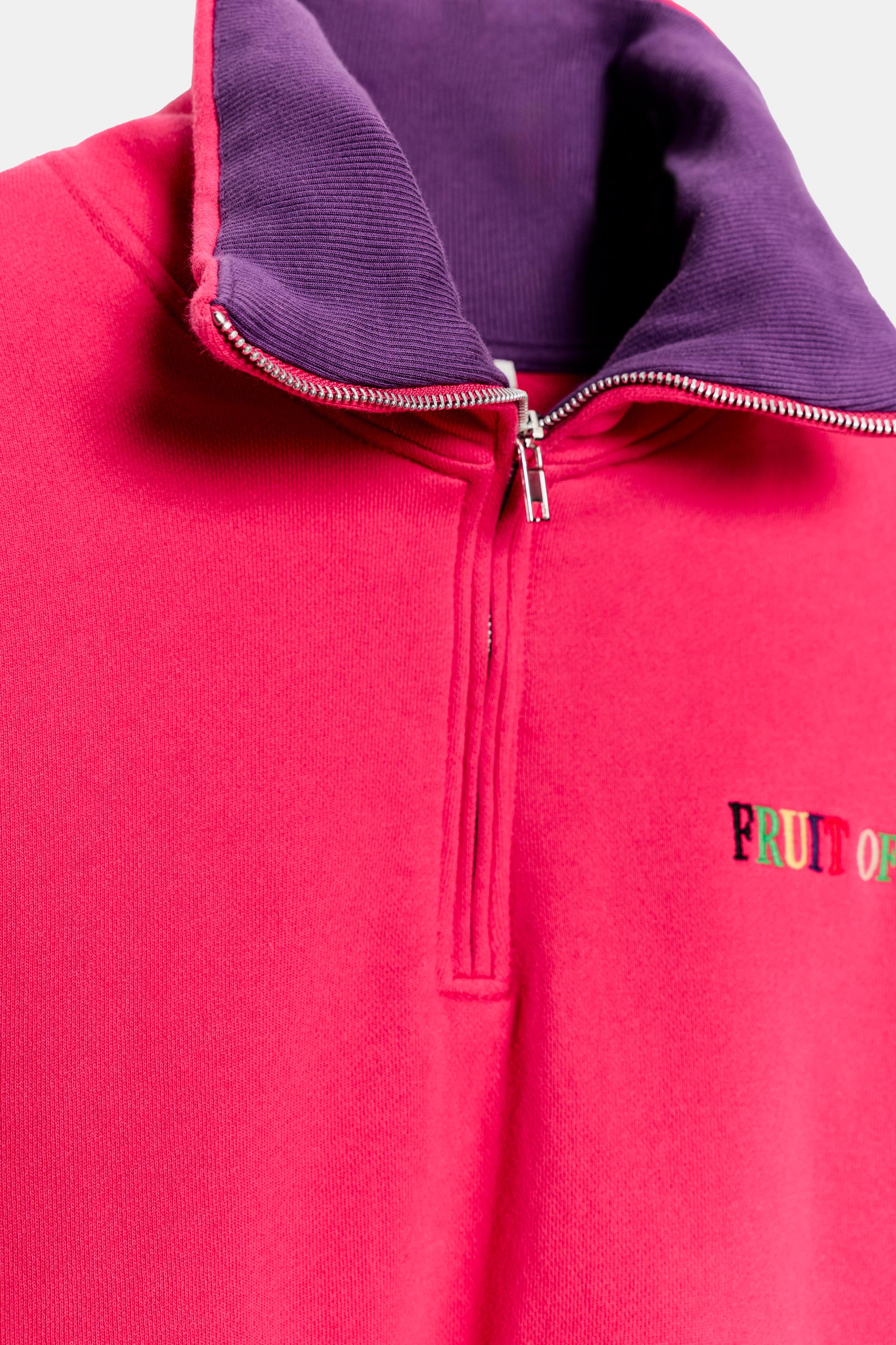 Zara KONTRAST YAKALI FRUIT OF THE LOOM™ SWEATSHIRT görsel 4