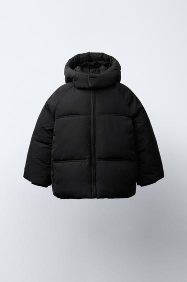 CAZADORA ACOLCHADA CAPUCHA WATER REPELLENT - Negro de Zara