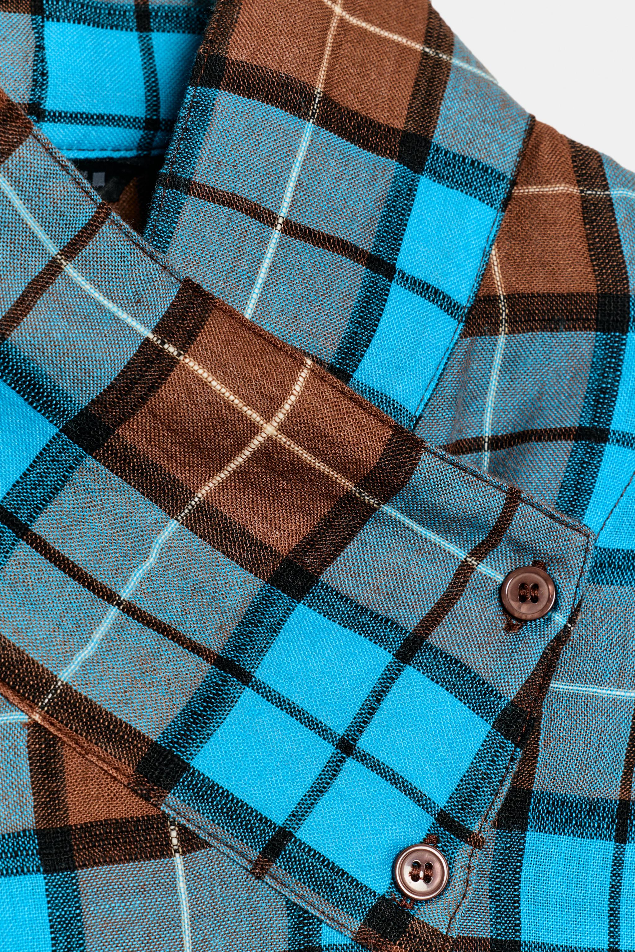 PLAID WRAP SHIRT