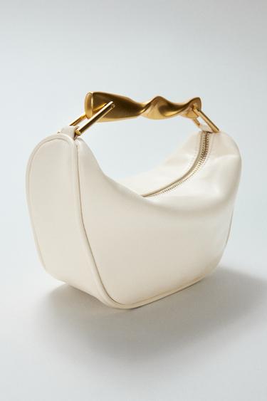 MINI BAG WITH METALLIC HANDLE - white by Zara