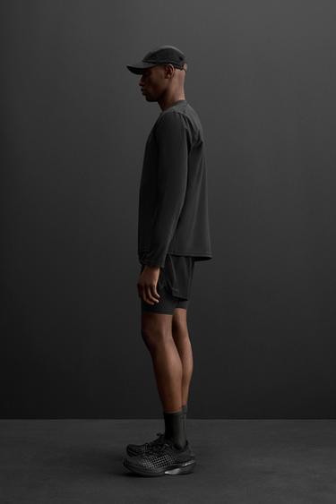 2-IN-1 PERFORATED SHORTS - Black by Zara - Image 3