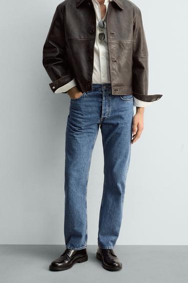 LIMITED EDITION STRAIGHT ANKLE FIT JEANS - Blue by Zara